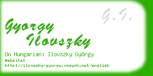 gyorgy ilovszky business card